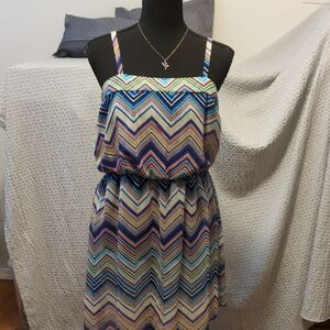 Charming Charlie Zigzag Striped Mini Dress